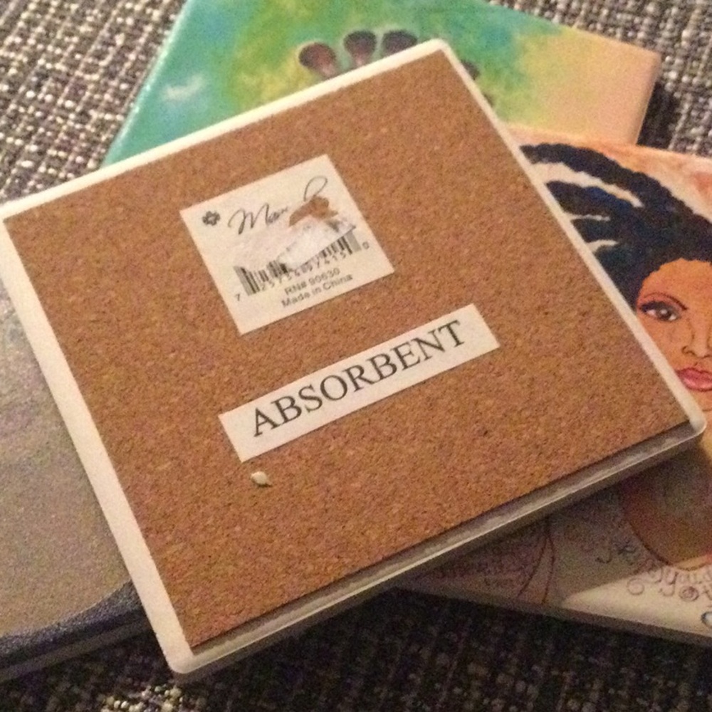 Coasters with African American female faces, set of four - Picture 7 of 7
